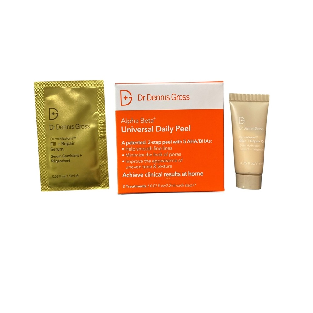 Dr Dennis Gross Skincare Sample Set Alpha Beta Peel DermInfusions Blur Fill New